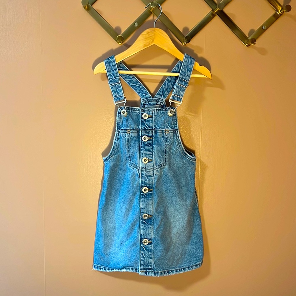 Zara denim overall dress